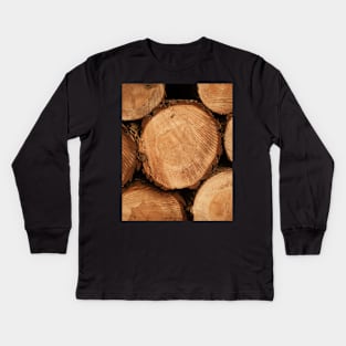 Wooden wall Kids Long Sleeve T-Shirt